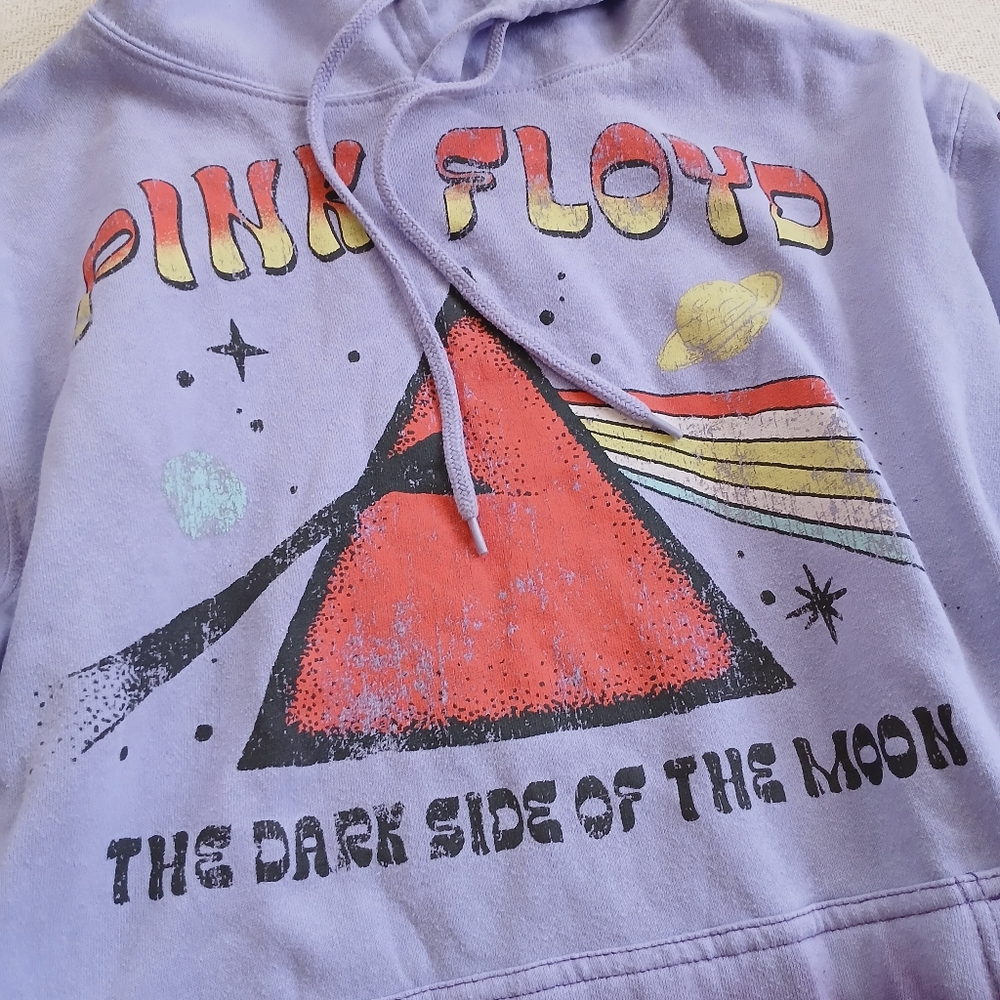 pink floyd ♡ dark side of the moon band hoodie y2k grunge indie festival prism - Picture 3 of 8